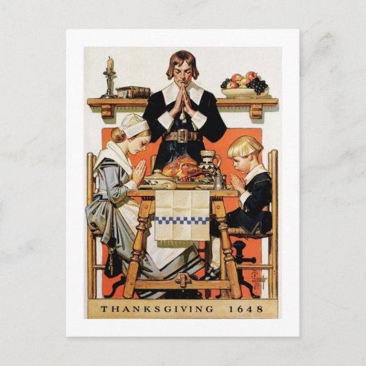 Cartes postales de Thanksgiving vintage Art (Devant)