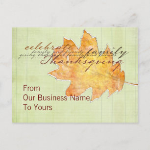 Cartes postales de Thanksgivng d'affaires