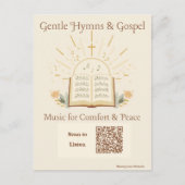 Cartes postales de thérapie musicale avec code QR (Devant)