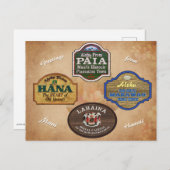 Cartes postales de villes de Maui (Devant / Derrière)