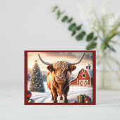 Cartes postales de voeux de Noël personnalisées. F (Debout devant)