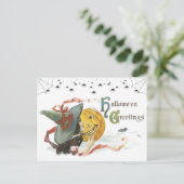 Cartes postales de voeux Halloween vintage (Debout devant)