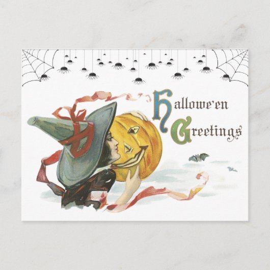Cartes postales de voeux Halloween vintage (Devant)