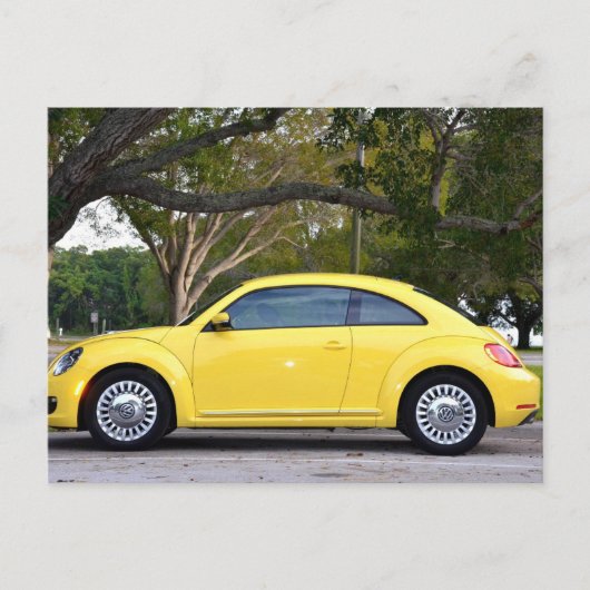 Cartes postales de voiture Vintage Bug Jaune (Devant)