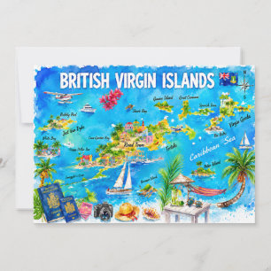 Cartes postales de voyage à l'aquarelle des îles V