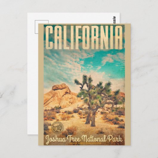 Cartes postales de voyage de Joshua Tree en Califo (Devant / Derrière)