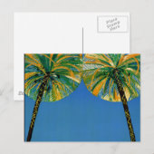 Cartes postales de voyage de palmiers vintage Cote (Devant / Derrière)