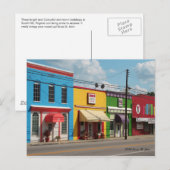 Cartes postales des bâtiments colorés (Devant / Derrière)