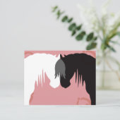 Cartes postales des chevaux Yin et Yang (Debout devant)