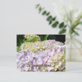 Cartes postales des filles Hydrangea Fleurs Lavand (Debout devant)