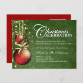 Cartes postales des invitations à Noël (Devant / Derrière)