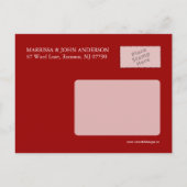 Cartes postales des invitations à Noël (Dos)