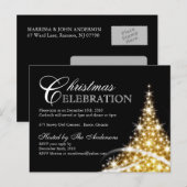 Cartes postales des invitations à Noël (Devant / Derrière)