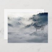 Cartes Postales Des Loups En Hiver (Devant / Derrière)