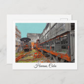 Cartes postales des vieilles locomotives et wagons (Devant / Derrière)