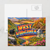 Cartes postales d'État "Salutations"  (Devant / Derrière)