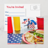 Cartes postales d'invitation à la fête patriotique (Devant / Derrière)