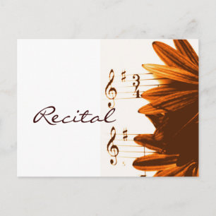Cartes postales d'invitation au récital de musique