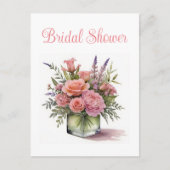Cartes postales d'invitation de la douche nuptiale (Devant)