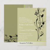 Cartes postales d'invitation de mariage bon marché (Devant / Derrière)
