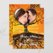 Cartes postales d'invitation de mariage bon marché (Devant / Derrière)