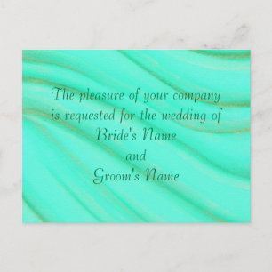 Cartes postales d'invitation de mariage Green et G