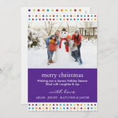 Cartes postales d'invitation de Noël joyeuses et a (Devant / Derrière)