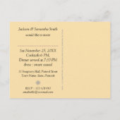 Cartes postales d'invitation pour dîner aux fleure (Dos)