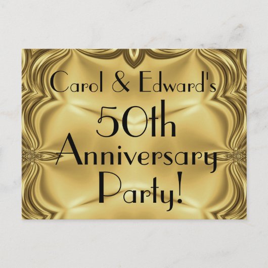 Cartes postales d'invitation pour le 50e anniversa (Devant)