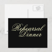 Cartes postales d'invitation pour le dîner de répé (Devant / Derrière)