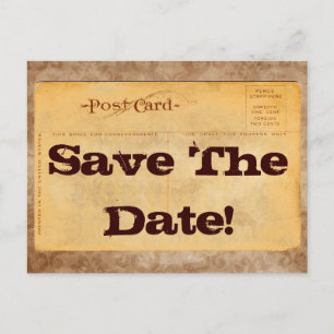 Cartes postales d'invitation vintage Save The Date