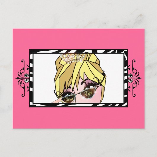 Cartes postales « Diva Eyes » Cils & Maquillage Pe (Devant)