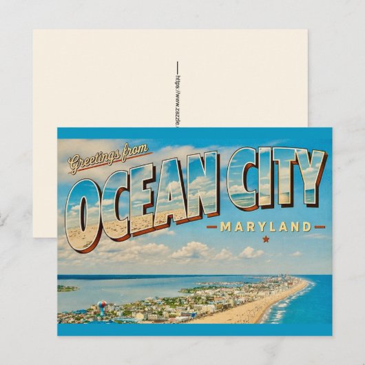 Cartes postales d'Ocean City MD (Devant / Derrière)