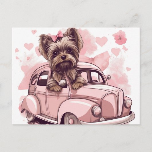 Cartes Postales Dog Yorkshire Briefkaart (Voorkant)