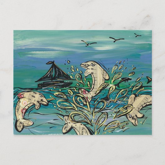 Cartes postales Dolphin Music (Devant)