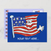 Cartes postales Drapeau Américain (Devant / Derrière)