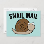Cartes Postales Drôles COURRIER ESCARGOT (Devant / Derrière)