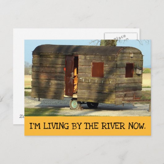 Cartes postales drôles de Camper en Bois, près de (Devant / Derrière)