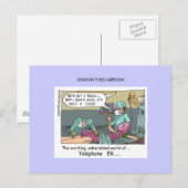 Cartes Postales Drôles Dessin Animé Code Téléphoni (Devant / Derrière)