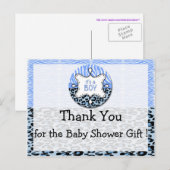 Cartes postales du Baby shower de Merci de garçon  (Devant / Derrière)