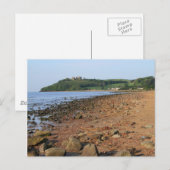Cartes postales du château et de la plage de Llans (Devant / Derrière)