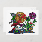 Cartes postales du Doodle de la Scène Jungle (Devant / Derrière)