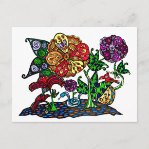 Cartes postales du Doodle de la Scène Jungle