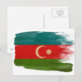Cartes postales du drapeau d'Azerbaïdjan (Devant / Derrière)