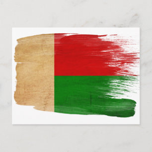Cartes postales du drapeau de Madagascar
