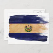 Cartes postales du drapeau d'El Salvador (Devant / Derrière)