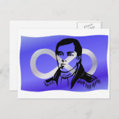 Cartes postales du drapeau des Métis Premier chef  (Devant / Derrière)