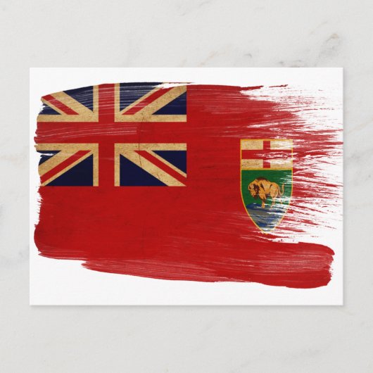 Cartes postales du drapeau du Manitoba (Devant)