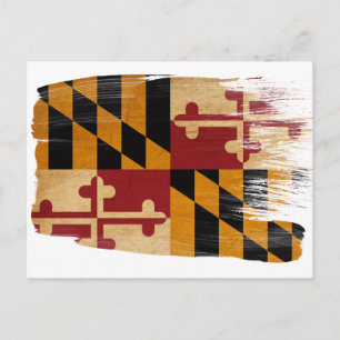 Cartes postales du drapeau du Maryland