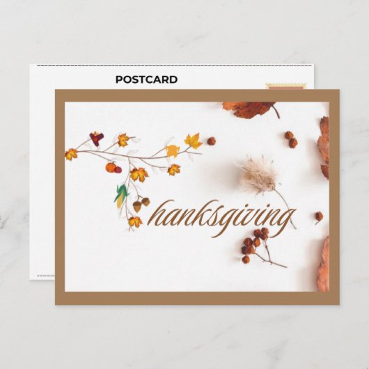 Cartes postales du feuillage de Thanksgiving 03 (Devant / Derrière)